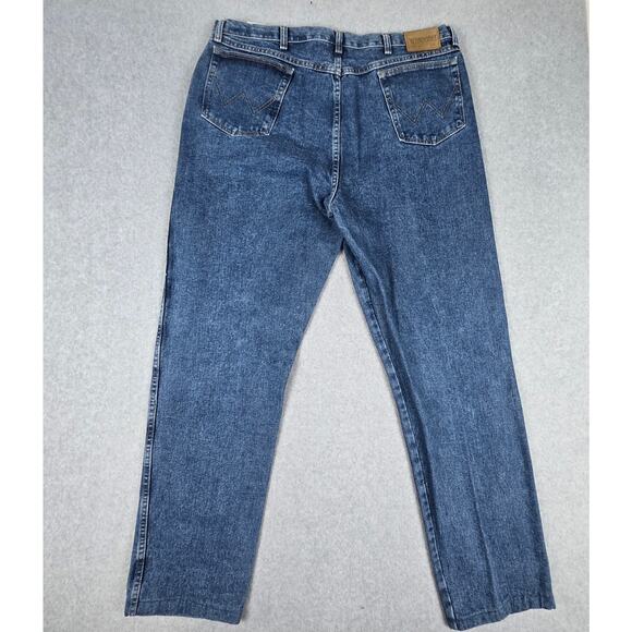 Wrangler Jeans Mens Size 42x35 (hemmed) Straight Rugged Wear - Picture 2 of 16